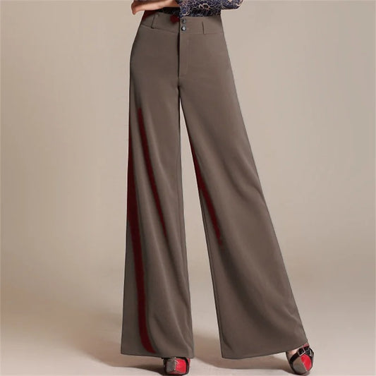 Elegant Wide-Leg High-Waist Trousers – Classic Style
