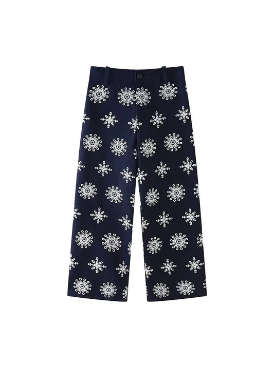Boho Chic Wide-Leg Pants – Effortless Style with Floral Print